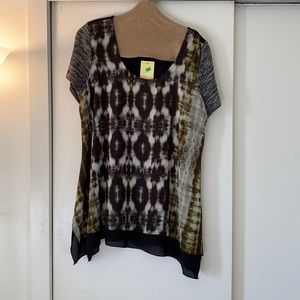 Poéme by Citron black green top